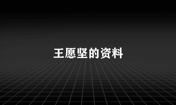 王愿坚的资料