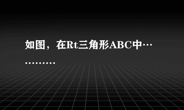 如图，在Rt三角形ABC中…………