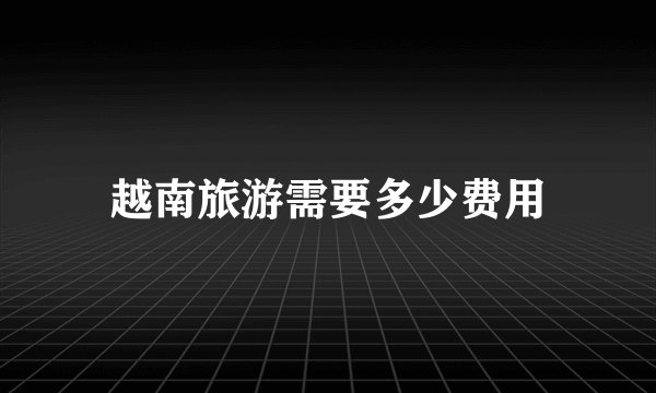 越南旅游需要多少费用