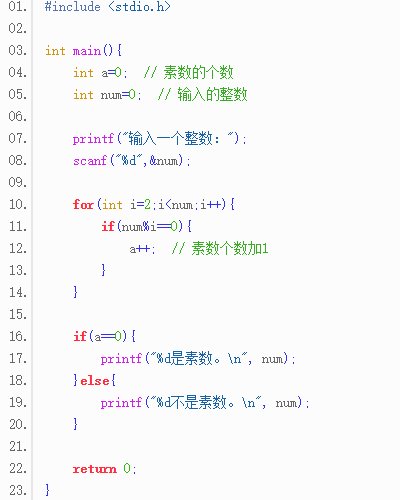 用C语言如何判断素数？