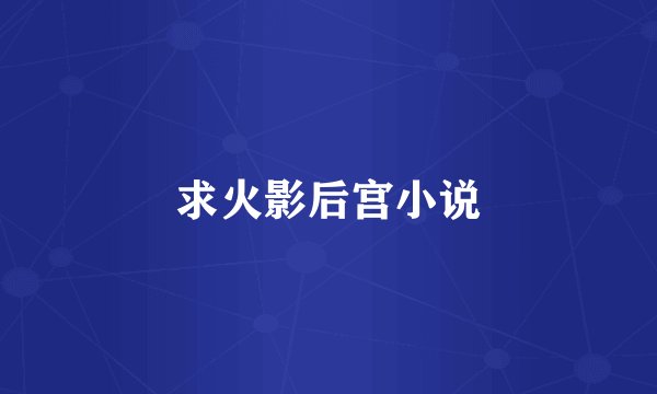 求火影后宫小说