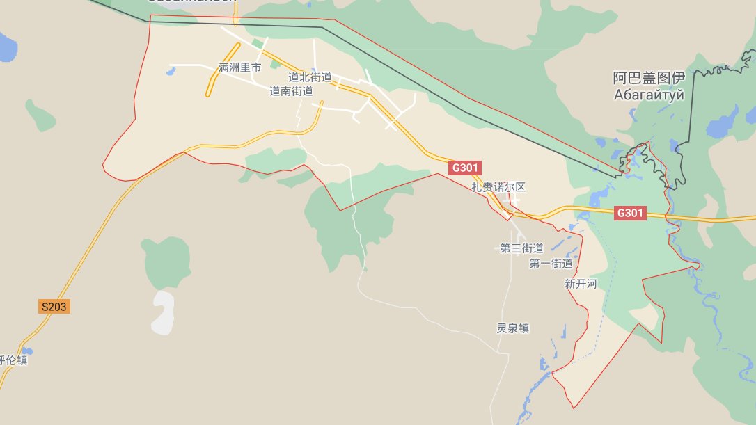 满洲里在中国地图哪里