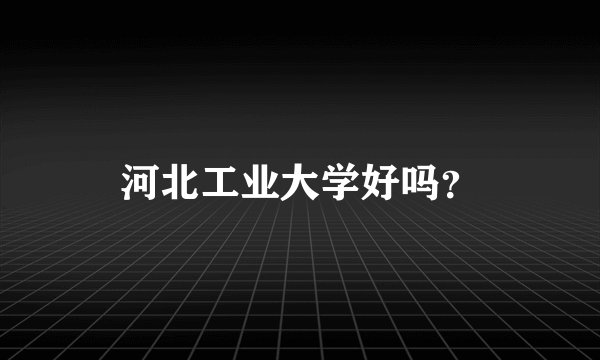 河北工业大学好吗？