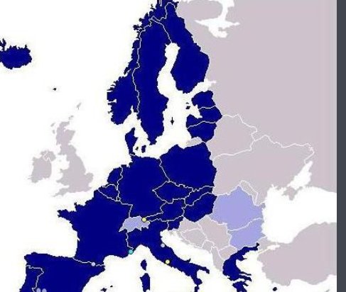 申根国家有哪几个，欧盟国家有哪几个