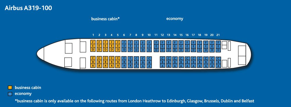 四川航空的空客319座位图