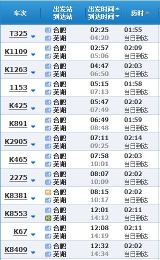 有合肥南站到芜湖的高铁或动车吗