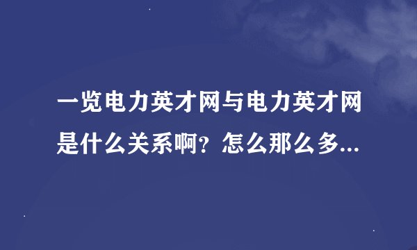 一览电力英才网与电力英才网是什么关系啊？怎么那么多电力英才网，看得我都晕了。