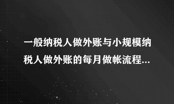 一般纳税人做外账与小规模纳税人做外账的每月做帐流程，以及在做帐过程中需要注意的方面