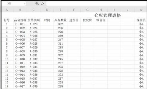 怎样用EXCEL制作酒店的酒水仓库管理表格