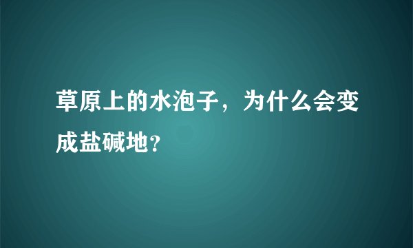 草原上的水泡子，为什么会变成盐碱地？