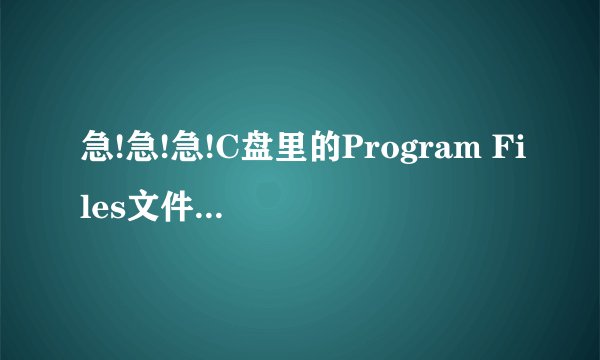 急!急!急!C盘里的Program Files文件夹不见了