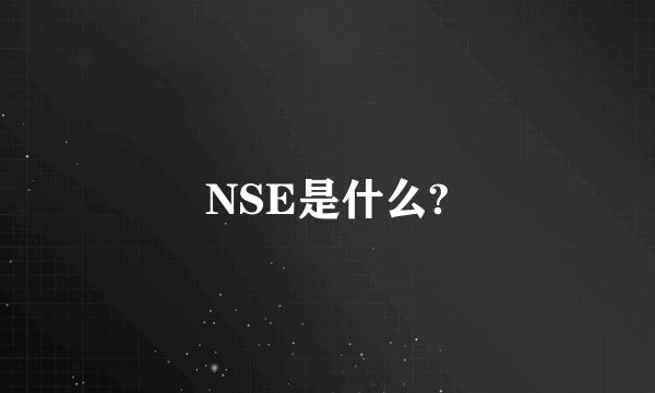 NSE是什么?