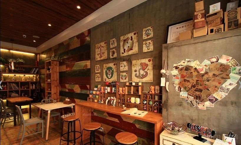 小型咖啡店的装修风格及效果图