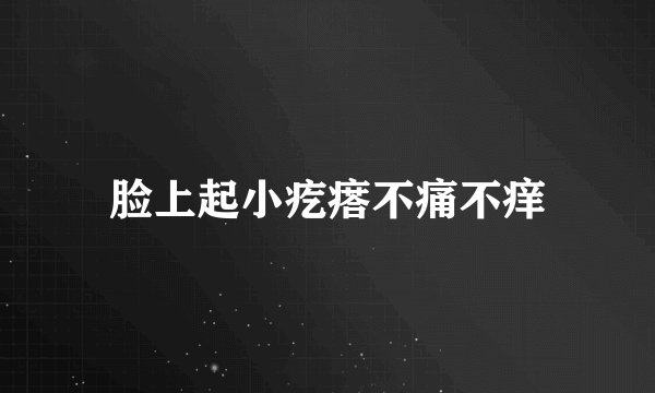 脸上起小疙瘩不痛不痒