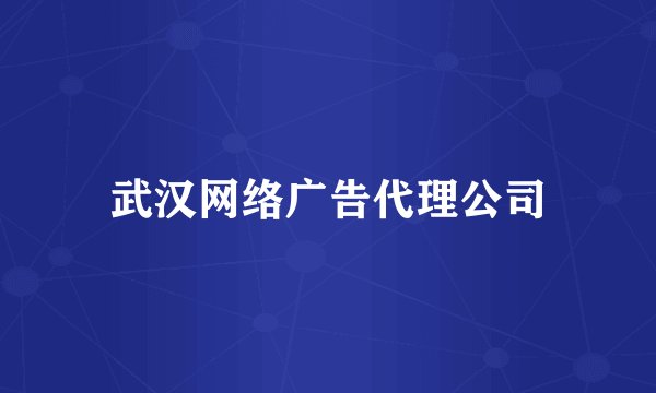 武汉网络广告代理公司