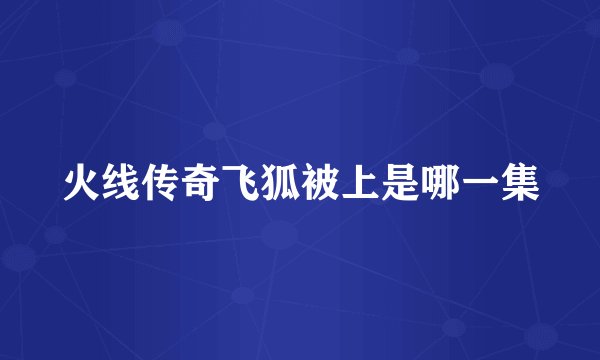 火线传奇飞狐被上是哪一集