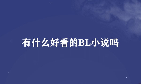 有什么好看的BL小说吗