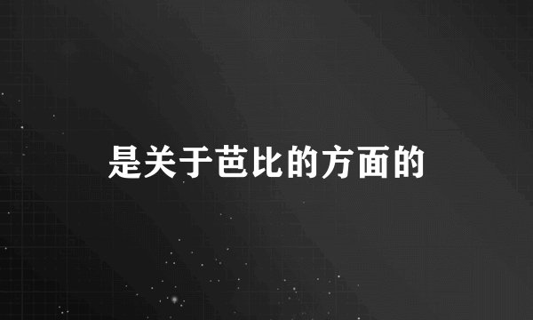是关于芭比的方面的