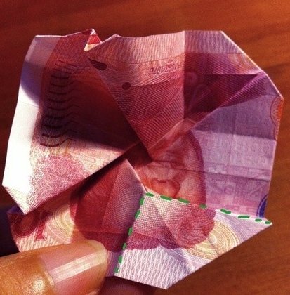 怎么用100元人民币折玫瑰花？