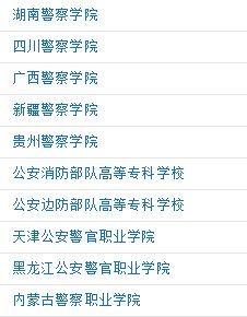 全国公安警察类院校有那些？