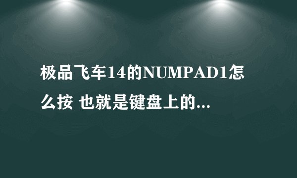 极品飞车14的NUMPAD1怎么按 也就是键盘上的哪个键？？？？？？