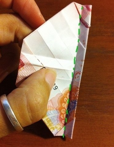 怎么用100元人民币折玫瑰花？