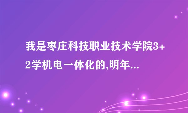 我是枣庄科技职业技术学院3+2学机电一体化的,明年7月份拿毕业证.可是我想专升本,，我该怎么办