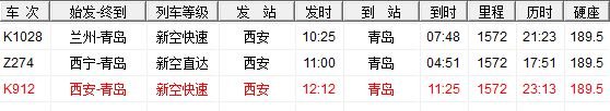 西安至青岛高铁经停哪几个站
