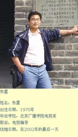 有谁有鲁豫老公朱雷照片啊，还有职业