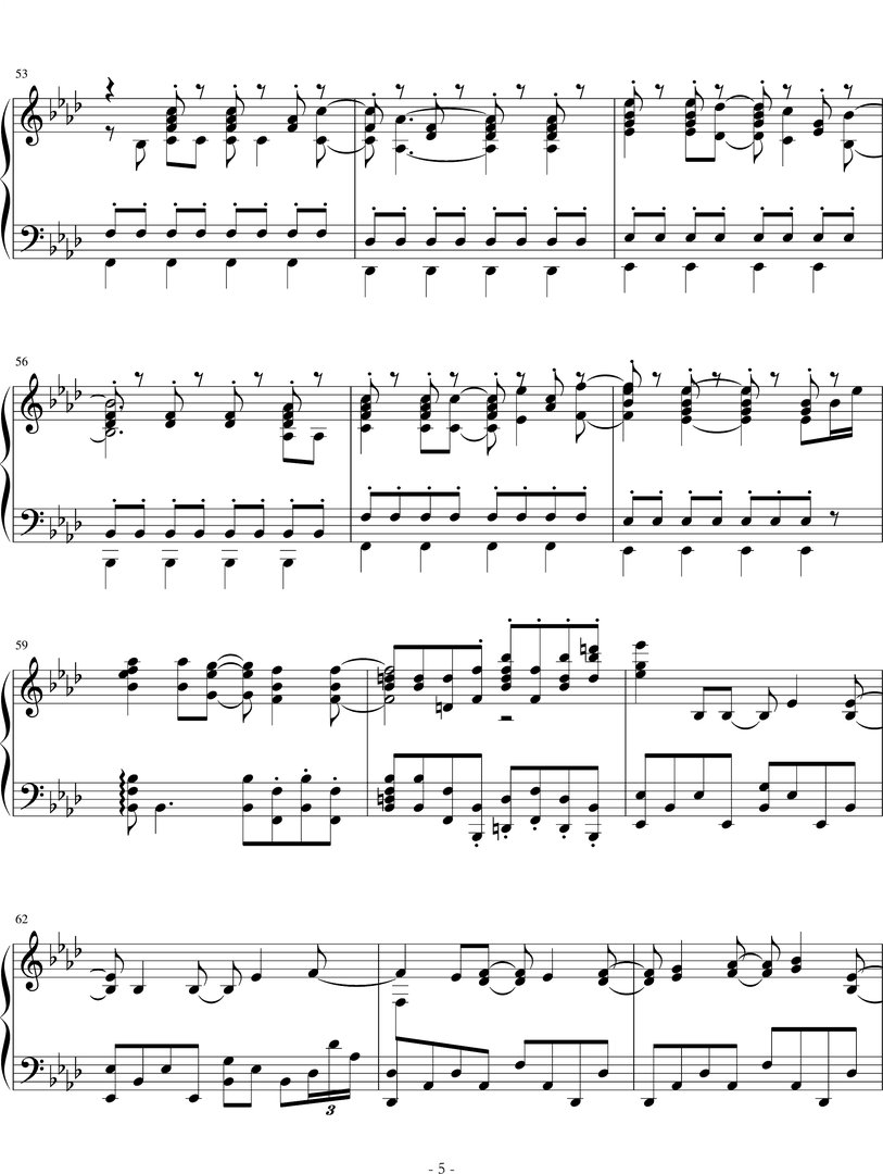 let it go简单钢琴谱