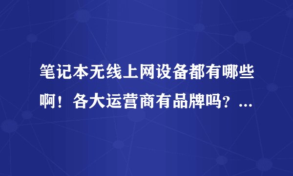 笔记本无线上网设备都有哪些啊！各大运营商有品牌吗？比如说有没有电信设备