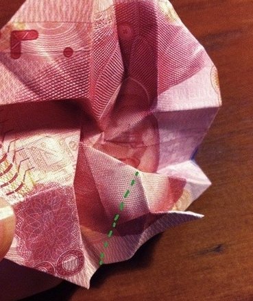 怎么用100元人民币折玫瑰花？