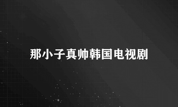 那小子真帅韩国电视剧