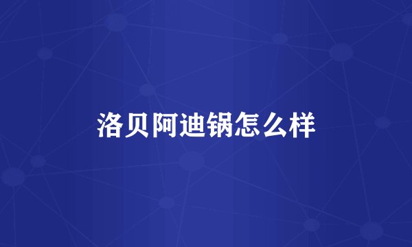 洛贝阿迪锅怎么样