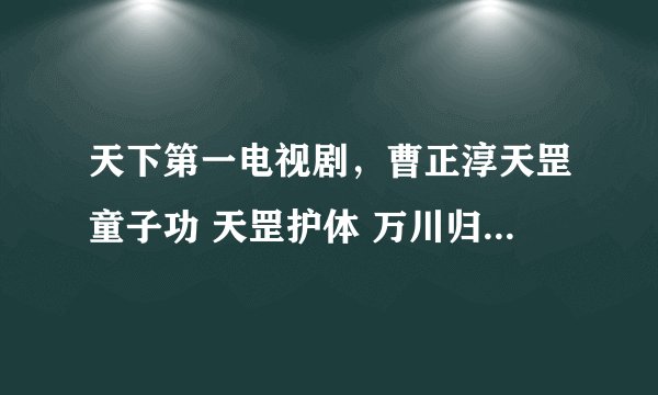 天下第一电视剧，曹正淳天罡童子功 天罡护体 万川归海打的过铁蛋神猴的乾坤大挪移和吸功大法吗
