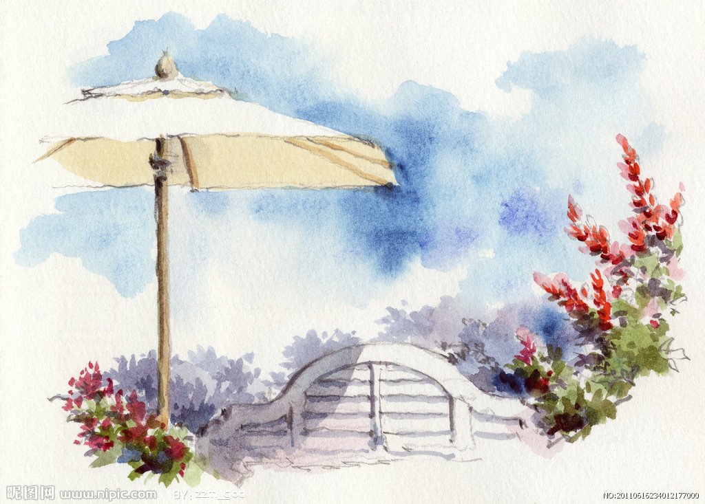 适合12水粉画一定要好看又简单，我要参赛，帮帮忙