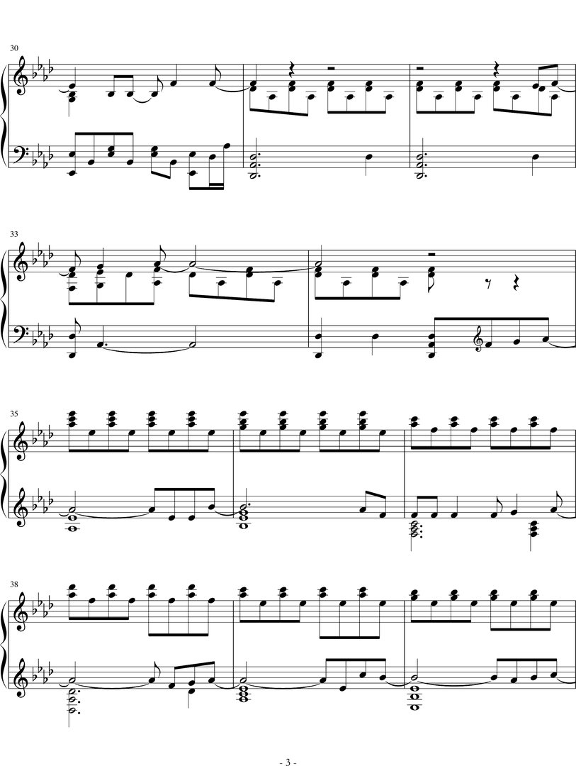 let it go简单钢琴谱