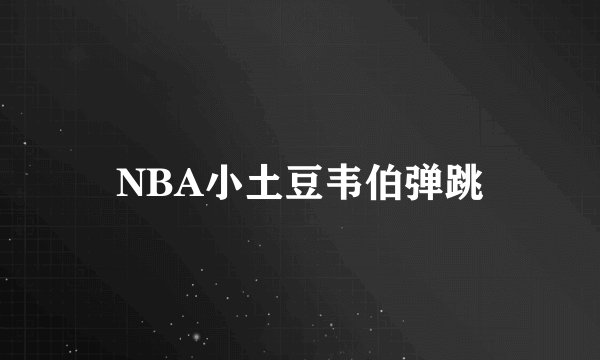 NBA小土豆韦伯弹跳