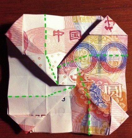 怎么用100元人民币折玫瑰花？