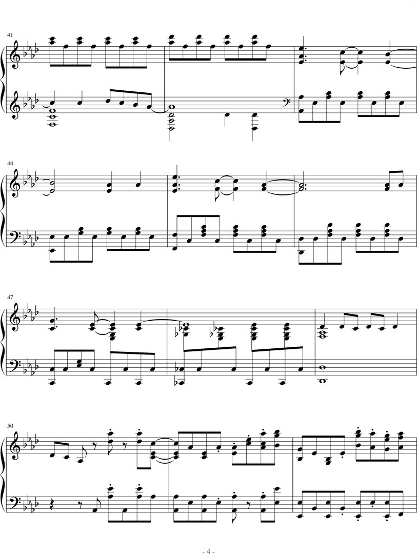 let it go简单钢琴谱