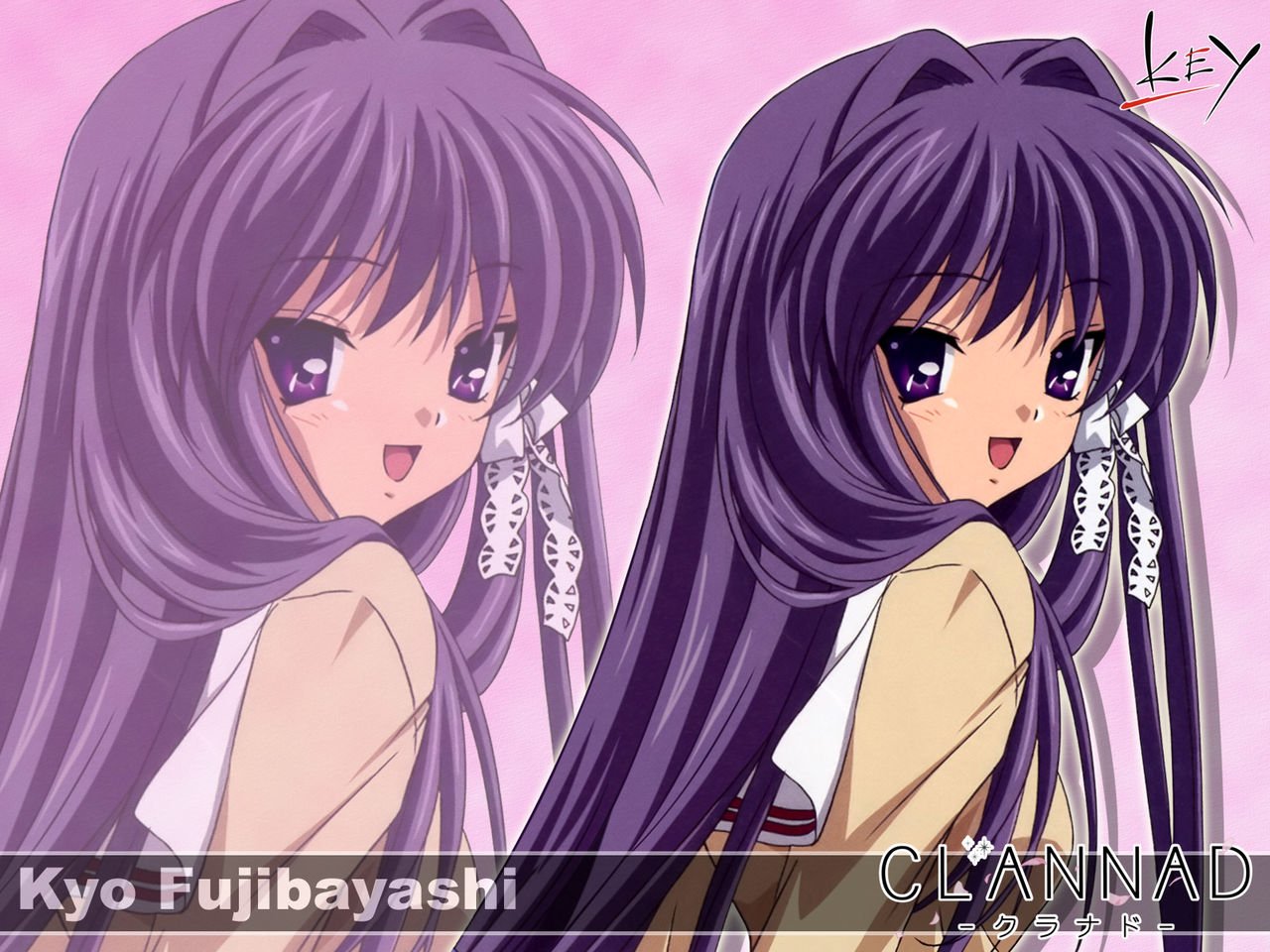 求紫色长头发大眼睛可爱女孩动漫图片