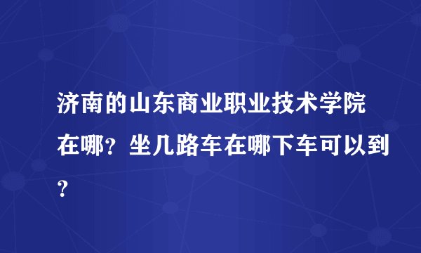 济南的山东商业职业技术学院在哪？坐几路车在哪下车可以到？