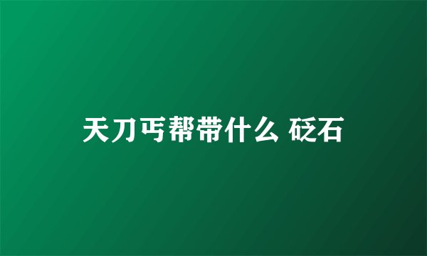 天刀丐帮带什么 砭石