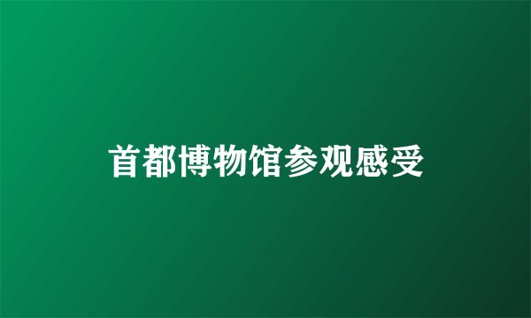首都博物馆参观感受