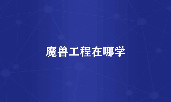 魔兽工程在哪学