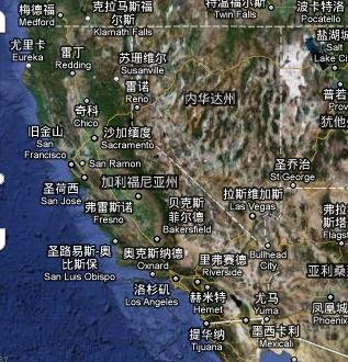 加州是那个州啊？我在美国地图上找不到啊！