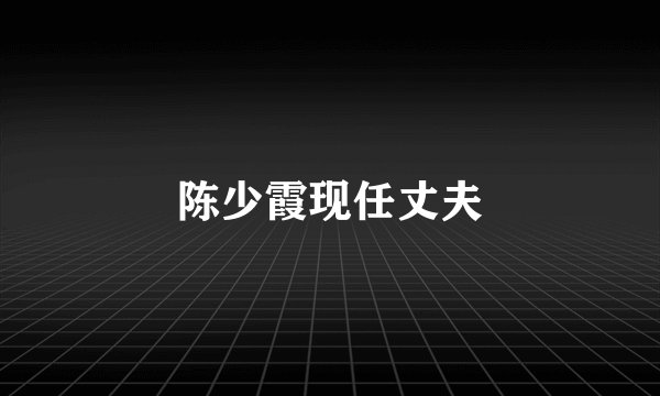 陈少霞现任丈夫