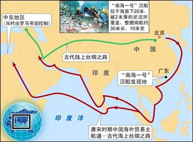 路上丝绸之路在世界地图上的路线
