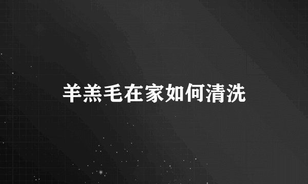 羊羔毛在家如何清洗