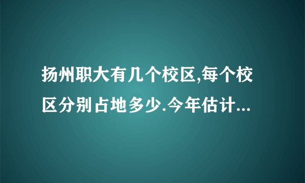扬州职大有几个校区,每个校区分别占地多少.今年估计的录取分数线是多少.谢谢.